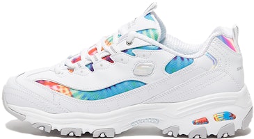 (Women) Skechers D'Lites Low-Top Running Shoes White 149015-WMLT (Women) Skechers D'Lites Low-Top Running Shoes White 149015-WMLT