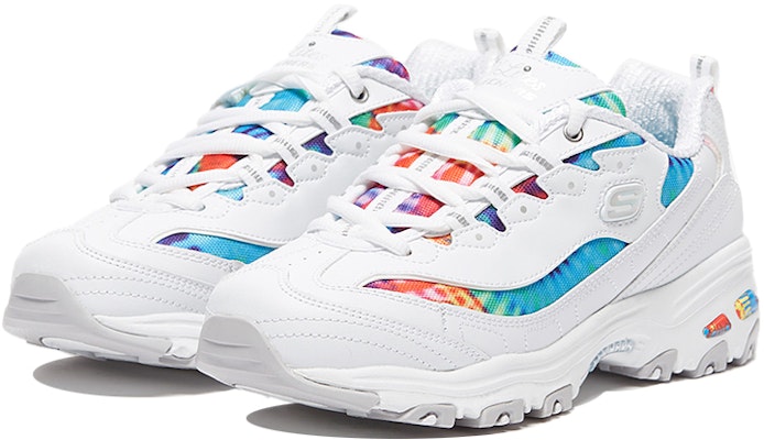 Skechers D'Lites 低筒慢跑 女款 白 Lookbook Skechers D'Lites 低筒慢跑 女款 白