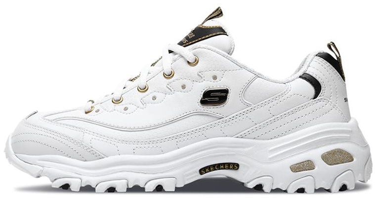 (Women) Skechers D'Lites low Dad Shoes White 11919-WBGD Buy (Women) Skechers D'Lites low Dad Shoes White 11919-WBGD