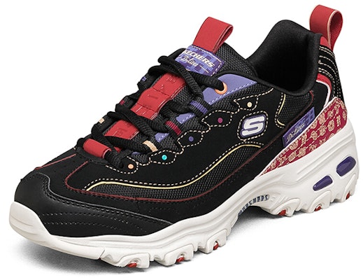 (W) Skechers D'lites 女士低帮跑步鞋 黑色 66666348-BKMT Lookbook (W) Skechers D'lites 女士低帮跑步鞋 黑色 66666348-BKMT