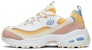 (W) Skechers D'Lites 1.0 Kasut Larian Rendah Putih/Kuning 13146-WYL
