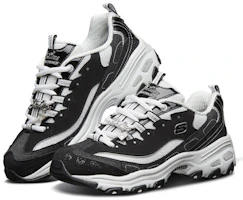 Lookbook (Women) Skechers D'Lites 10th Anniversary Edition Diamond Panda Shoes Sneakers Black/White 12241-BKW