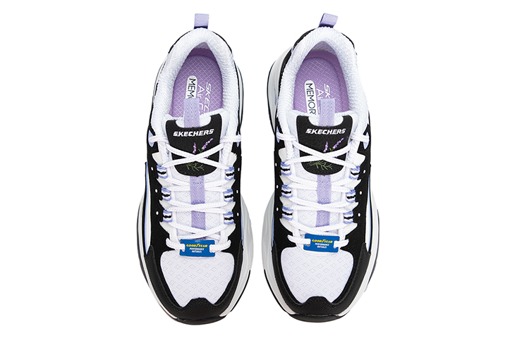 Lookbook (W) Skechers D'LITES 4.0 'Hitam Ungu' 896138-BKLV