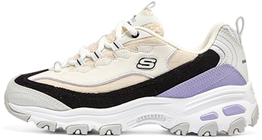 (Women) Skechers DLITES 1.0 'Beige Purple' 896148-MLT (Women) Skechers DLITES 1.0 'Beige Purple' 896148-MLT