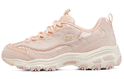 (Women) Skechers D'Lites 1.0 'Pink White'