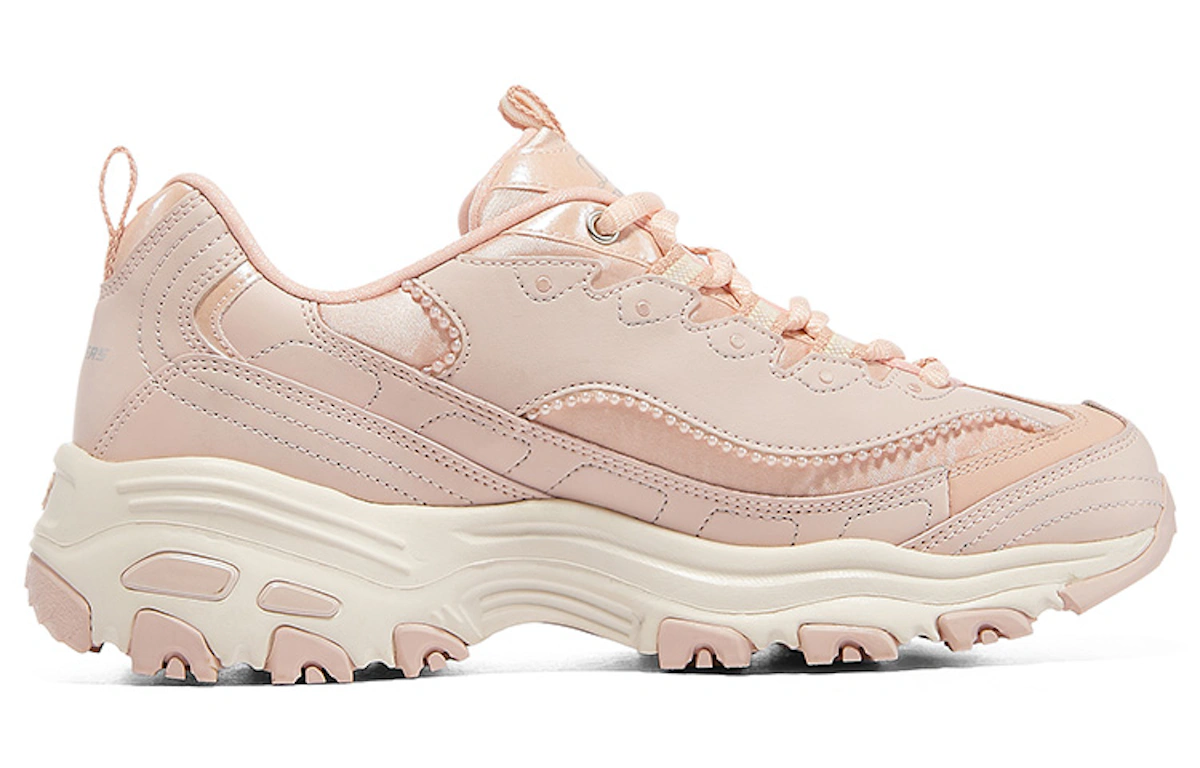 (Women) Skechers D'Lites 1.0 'Pink White'