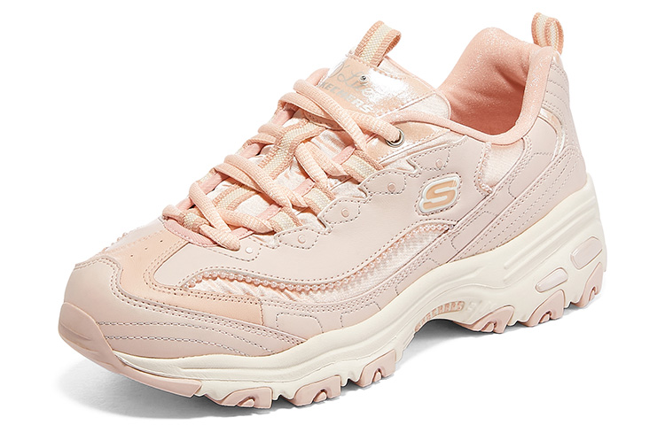 Lookbook (W) Skechers D'Lites 1.0 'Pink White' Wanita 149463-ROS