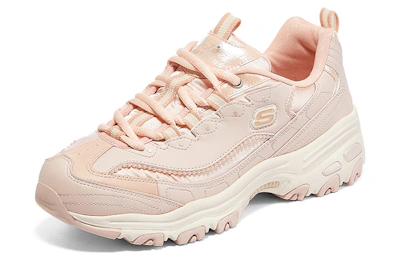 (Women) Skechers D'Lites 1.0 'Pink White'