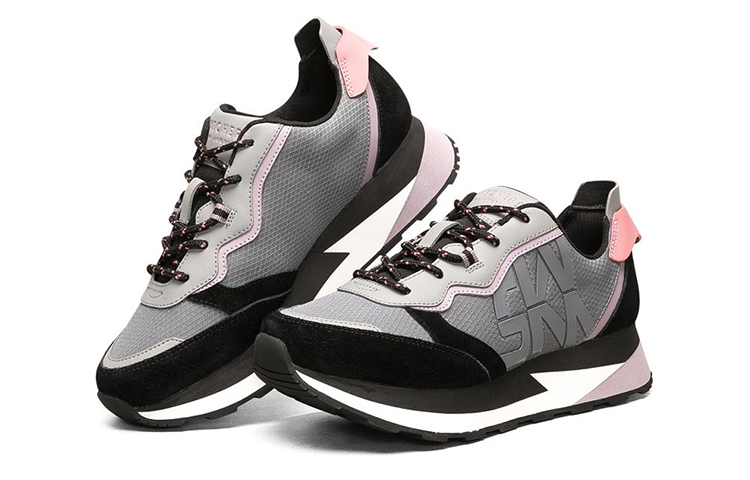 Lookbook (Women) Skechers Low-Top Grey/Black 155492-BKMT