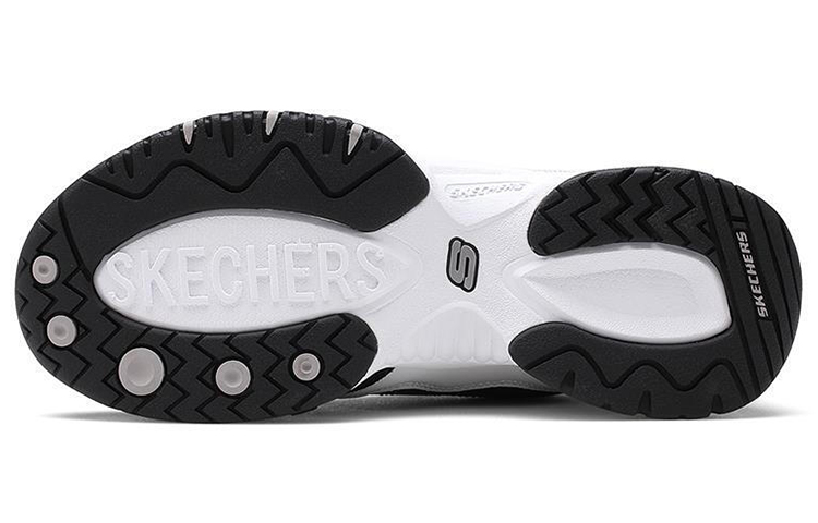 (W) Skechers D'Lites Train Mid-Top Daddy Shoes Black/White 圖 5