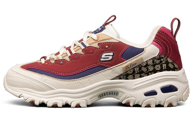 Buy (W) Skechers D'lites 2021新年白红色运动鞋 66666348-MULT