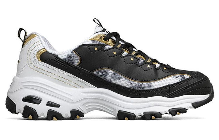 Order (W) Skechers D'Lites Kasut Lari Hitam/Emas 99999957-BKGD