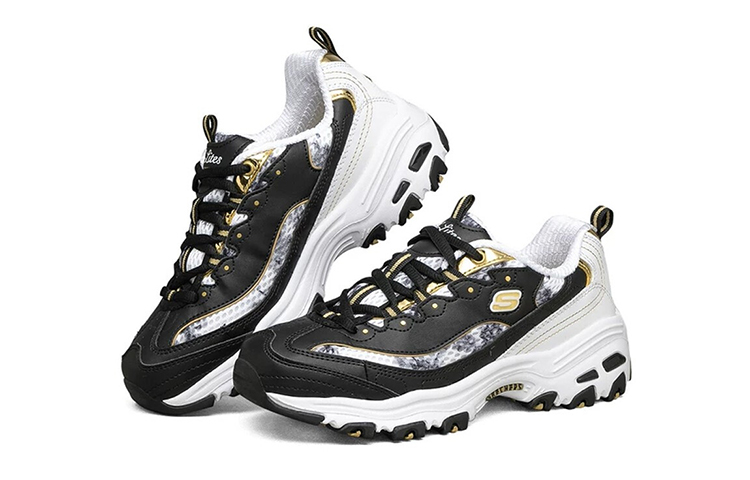 Shop (W) Skechers D'Lites Kasut Lari Hitam/Emas 99999957-BKGD