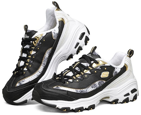 (W) Skechers D'Lites Kasut Lari Hitam/Emas 99999957-BKGD Shop (W) Skechers D'Lites Kasut Lari Hitam/Emas 99999957-BKGD