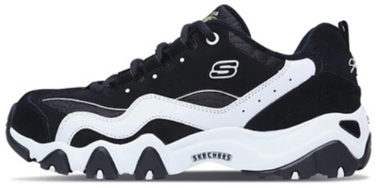 women-skechers-d-lites-running-shoes-black-white-66666077-blk