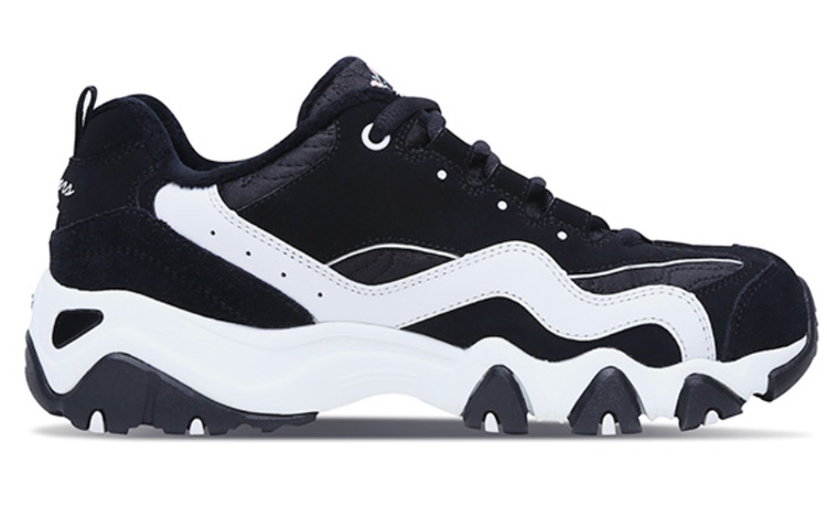 Order (W) Skechers D''Lites Laufschuhe Schwarz/Weiß 66666077-BLK