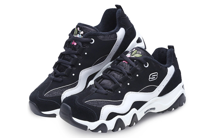 Lookbook (W) Skechers D''Lites Laufschuhe Schwarz/Weiß 66666077-BLK