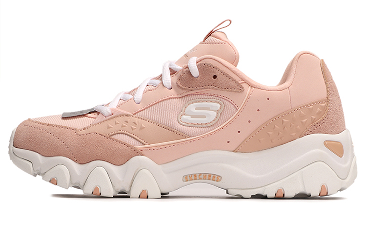 (Women) Skechers D Lites Running Shoes Pink 66666118-PCH