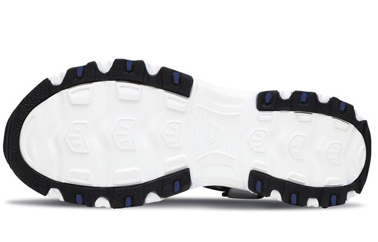 Purchase (Women) Skechers D'Lites Sandal 'Black Blue' 31658-BKBL