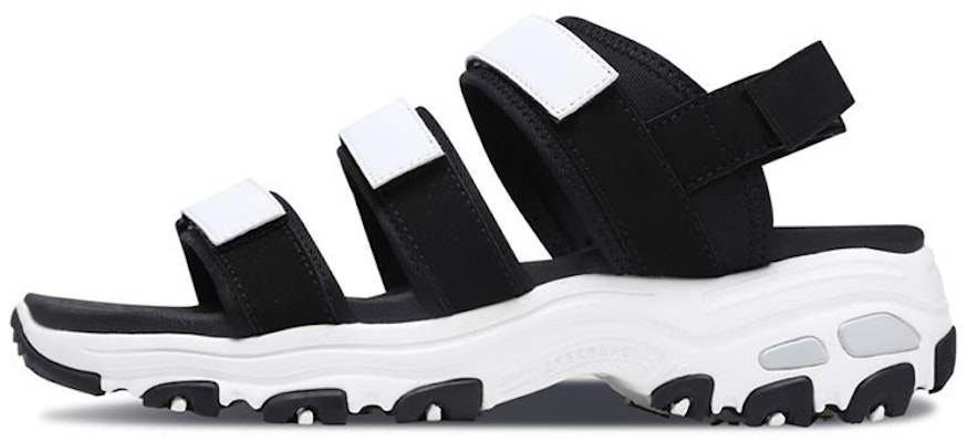 (Women) Skechers D'Lites Sandal 'Black White' 66666108-BKW Buy (Women) Skechers D'Lites Sandal 'Black White' 66666108-BKW