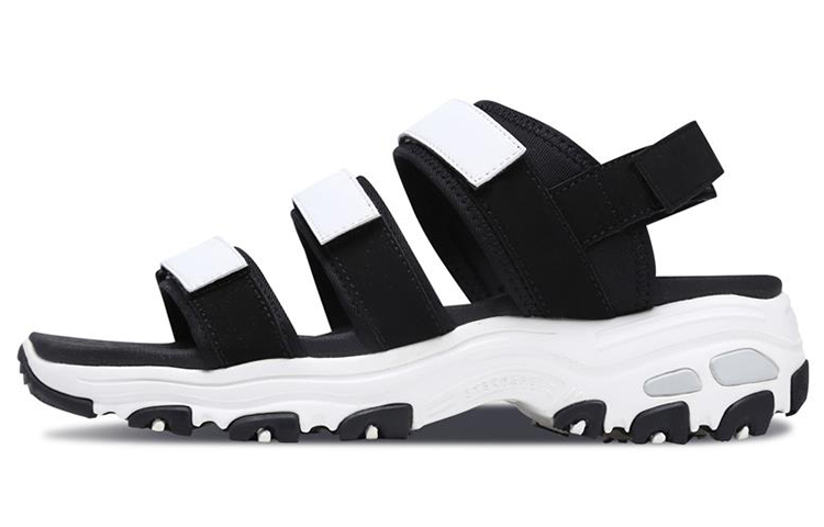 (Women) Skechers D'Lites Sandal 'Black White' 66666108-BKW