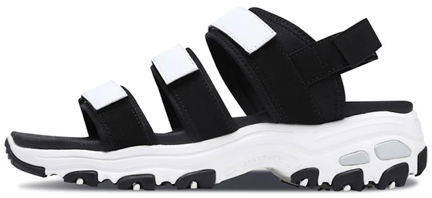 (Women) Skechers D'Lites Sandal 'Black White' 66666108-BKW Buy (Women) Skechers D'Lites Sandal 'Black White' 66666108-BKW