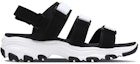Order (W) Skechers D'Lites Sandal 'Hitam Putih' 66666108-BKW