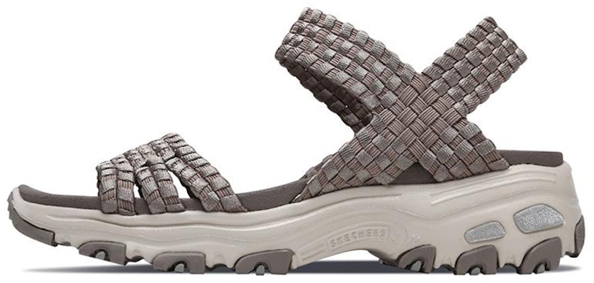 (Women) Skechers D'Lites Sandal 'Grey Brown' 31523-TPE Buy (Women) Skechers D'Lites Sandal 'Grey Brown' 31523-TPE