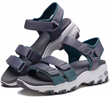Lookbook Skechers D'lites 運動休閒涼鞋 女款 灰綠
