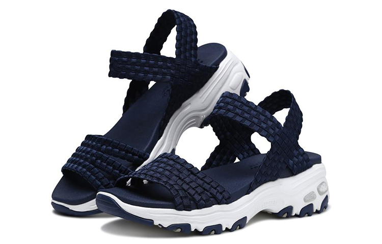 Lookbook (Women) Skechers D'Lites Sandal 'Navy Blue' 31523-NVY