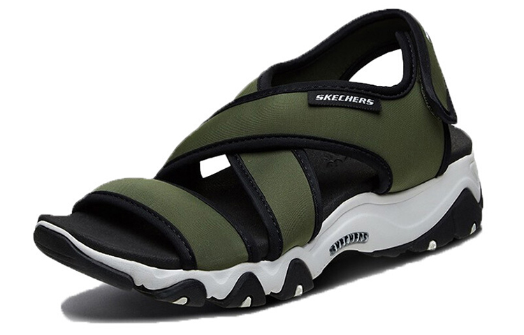 Lookbook (Women) Skechers D'Lites Sandal 'Olive Green' 88888341-OLV