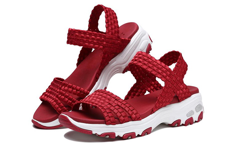 Lookbook (Women) Skechers D'Lites Sandal 'Red Casual' 31523-RED