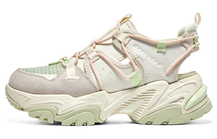 (Women) Skechers D'lites Sandal 'White Grey Green' 119860-NTGR