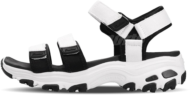 (Women) Skechers D'Lites Sandal Black/White 31514-WBK Buy (Women) Skechers D'Lites Sandal Black/White 31514-WBK