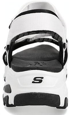 (W) Sandal Skechers D'Lites Hitam/Putih 31514-WBK Shop (W) Sandal Skechers D'Lites Hitam/Putih 31514-WBK