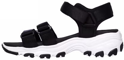 (Women) Skechers D'Lites Sandals Black 31514-BLK (Women) Skechers D'Lites Sandals Black 31514-BLK