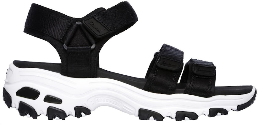 (Women) Skechers D'Lites Sandals Black 31514-BLK Order (Women) Skechers D'Lites Sandals Black 31514-BLK