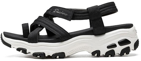 (Women) Skechers D'lites Sandals Black 31517-BLK (Women) Skechers D'lites Sandals Black 31517-BLK