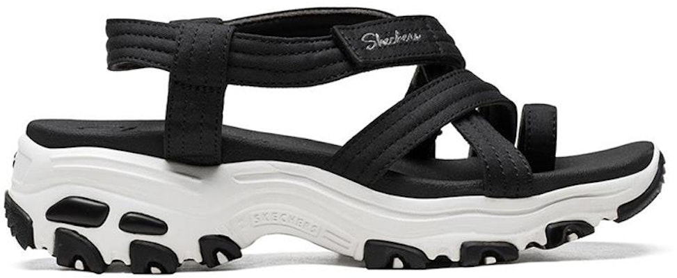 (Women) Skechers D'lites Sandals Black 31517-BLK Order (Women) Skechers D'lites Sandals Black 31517-BLK