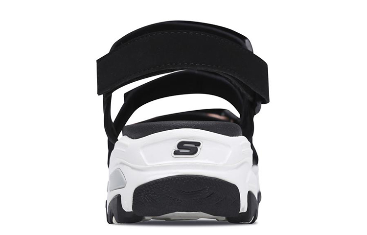 Shop (Women) Skechers D'Lites Sandals Black/White/Blue 66666108-MULT