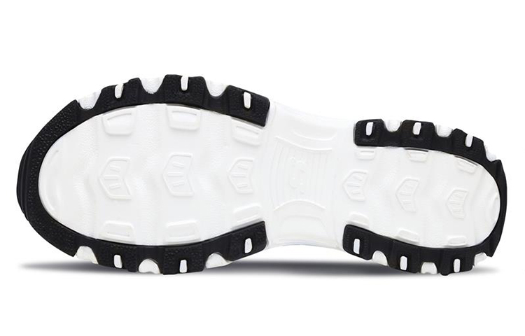 Purchase (Women) Skechers D'Lites Sandals Black/White/Blue 66666108-MULT