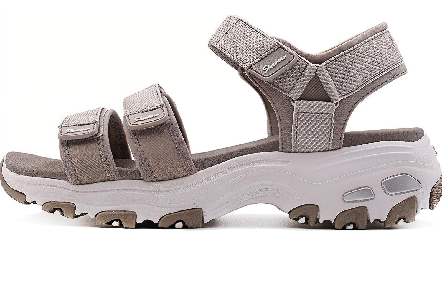 (Women) Skechers D Lites Sandals Brown/Chestnut 31657-TPE