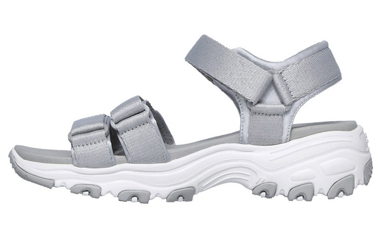 (Women) Skechers D'Lites Sandals Grey 31514-GRY