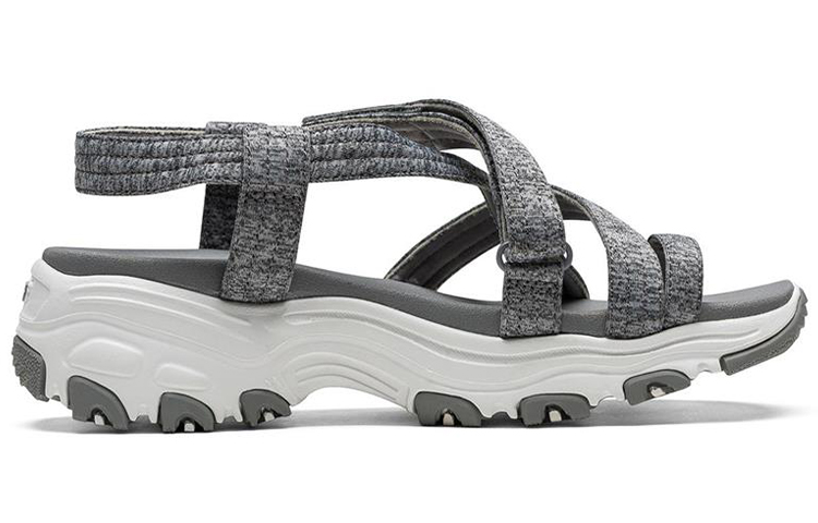 Order (Women) Skechers D'lites Sandals Grey 'Gray White' 31517-GRY