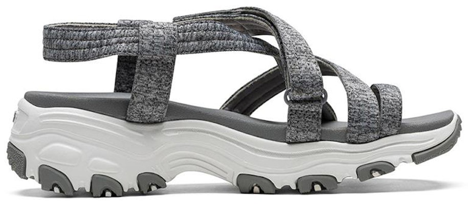 (Women) Skechers D'lites Sandals Grey 'Gray White' 31517-GRY Order (Women) Skechers D'lites Sandals Grey 'Gray White' 31517-GRY