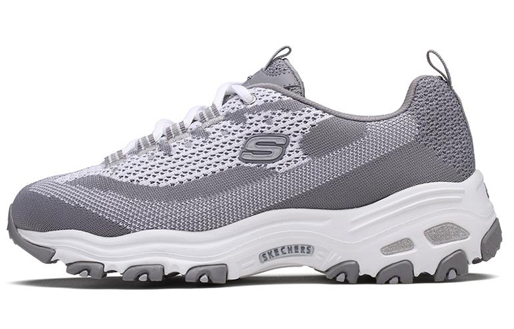 (Women) Skechers D'Lites Skech-Knit 'Grey White' 11955-GYW