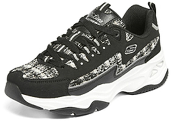 (Women) Skechers D'Lites 4.0 'Black White' 149913-BKMT Lookbook (Women) Skechers D'Lites 4.0 'Black White' 149913-BKMT
