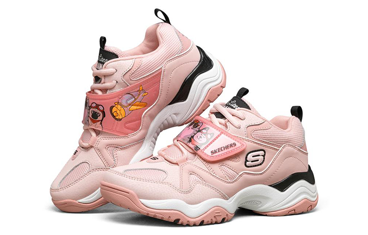 Lookbook (W) Skechers D''Lites Train Damen Laufschuhe Low-Top Rosa/Rot 66666276-PNK
