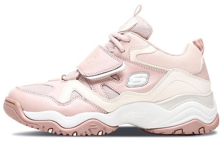 (Women) Skechers D Lites Train Mid-Top Daddy Shoes Pink/White 99999111-PKW
