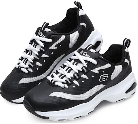 Skechers D'LITES Ultra 回彈減震 低幫 運動休閒鞋 女款 黑色 Lookbook Skechers D'LITES Ultra 回彈減震 低幫 運動休閒鞋 女款 黑色
